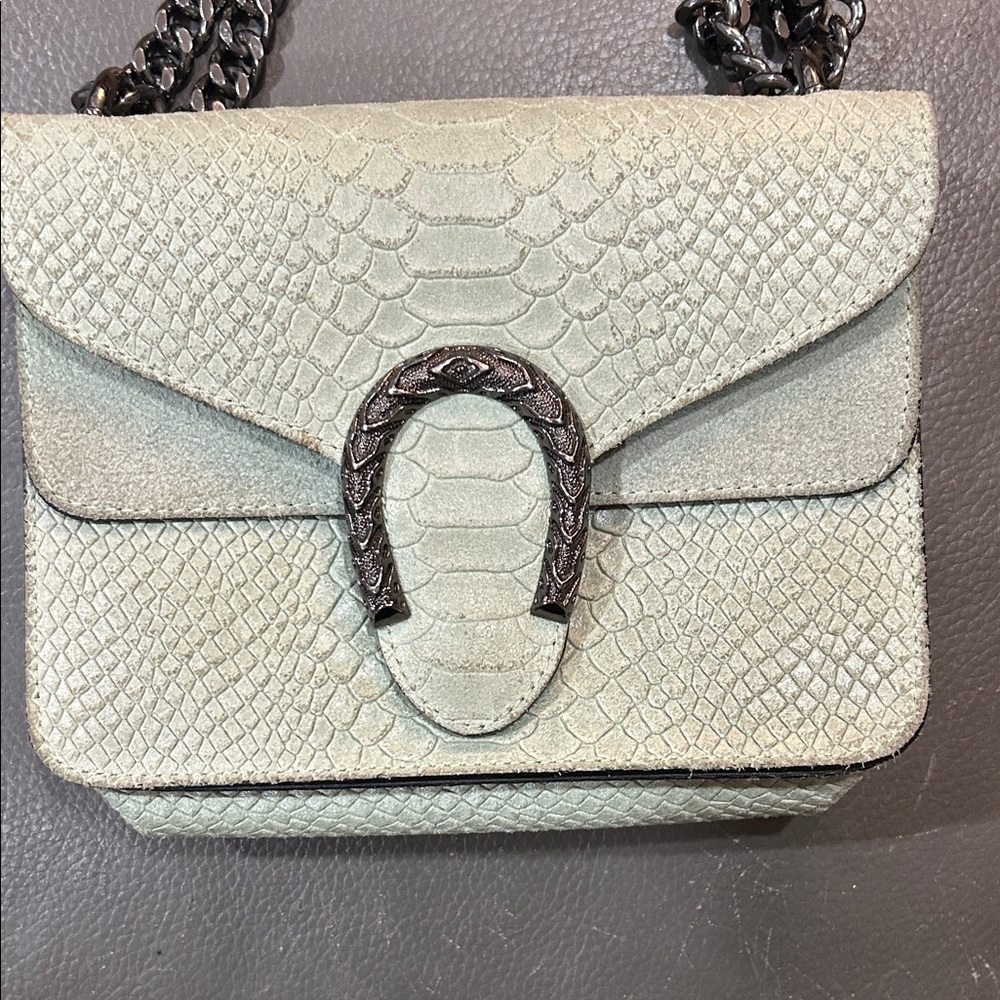 Vera Pelle Chain Strap Women Purse, made in Italy - Picture 2 of 5